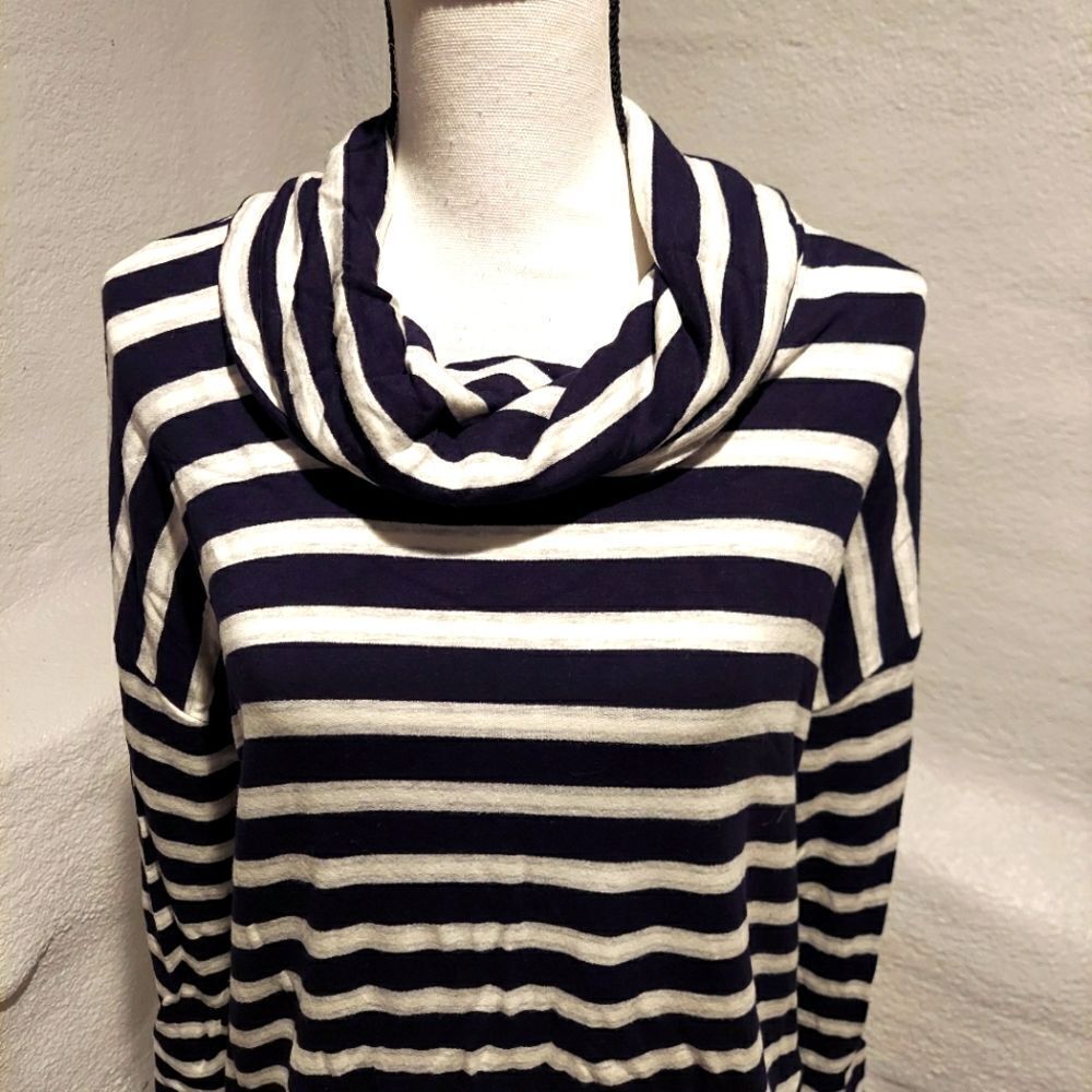 LOU & Grey Top Blue And White Striped Womens Size Medium - Picture 3 of 6